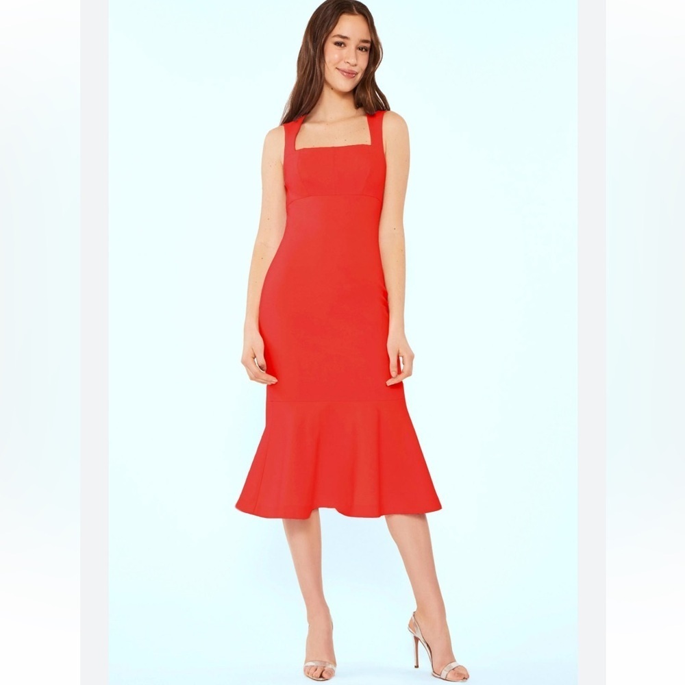 Likely Elegant Red Sleeveless Midi Dress | 10 - Picture 3 of 11